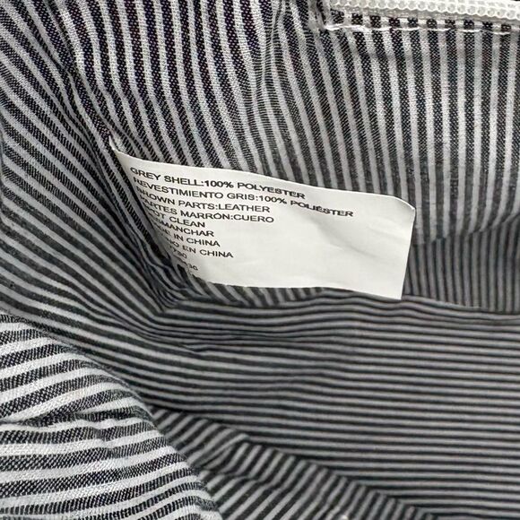 HEARTH & HAND with Magnolia Gray Felted Textile & Tan Leather Crossbody - Picture 5 of 7